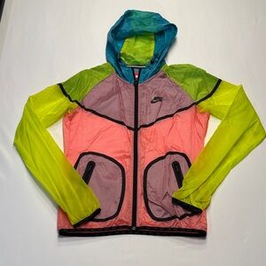 Nike womens Multicolor Windbreaker with Hood